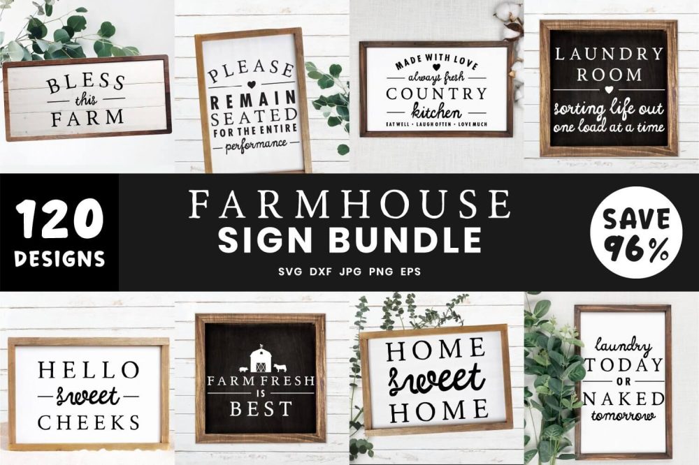 Farmhouse Sign SVg Bundle