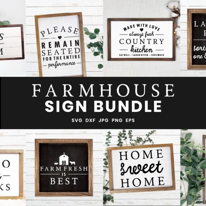Farmhouse Sign SVg Bundle