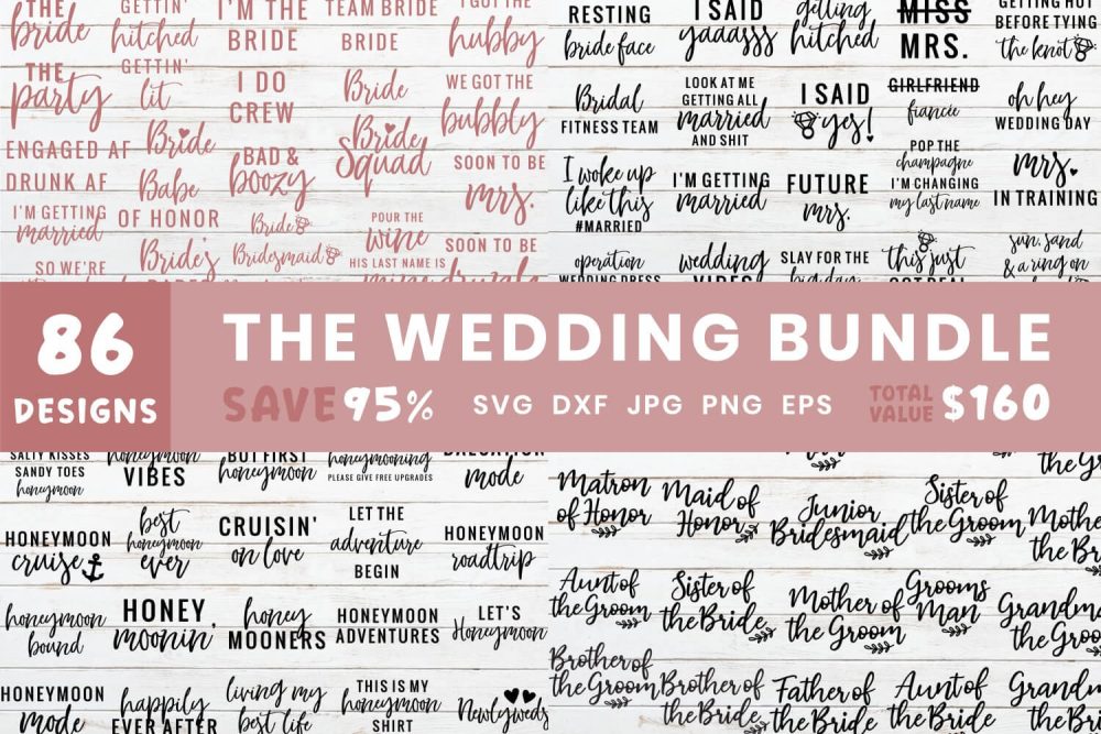 The Ultimate Wedding SVG Bundle 1